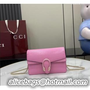 Buy Inexpensive Gucci Dionysus Mini Shoulder Bag in Patent Leather 837370 Pink 2025