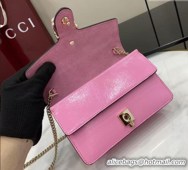 Buy Inexpensive Gucci Dionysus Mini Shoulder Bag in Patent Leather 837370 Pink 2025