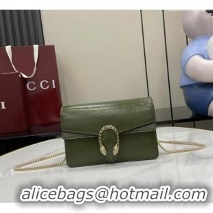 Best Quality Gucci Dionysus Mini Shoulder Bag in Patent Leather 837370 Dark Green 2025