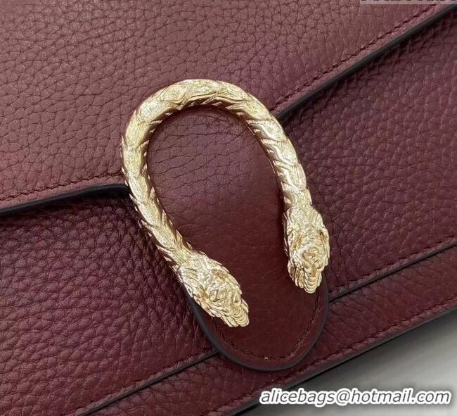 Top Grade Gucci Dionysus wallet on chain in grainy leather 837373 Ancora Red 2025