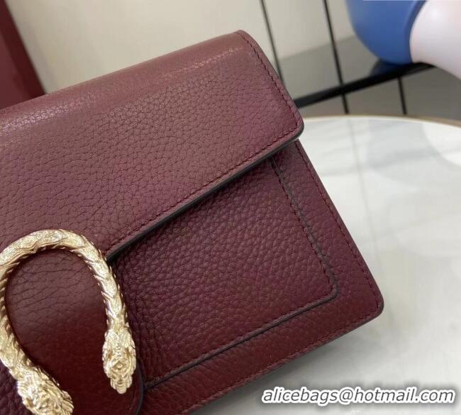Top Grade Gucci Dionysus wallet on chain in grainy leather 837373 Ancora Red 2025