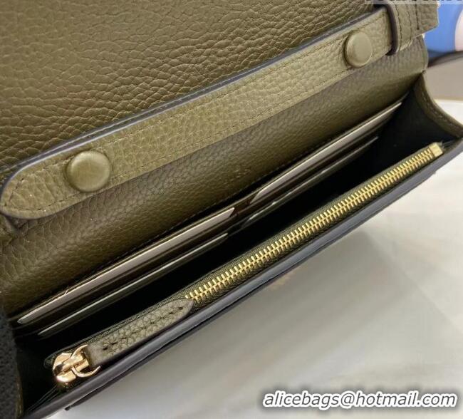 Luxury Cheap Gucci Dionysus wallet on chain in grainy leather 837373 Forest Green 2025