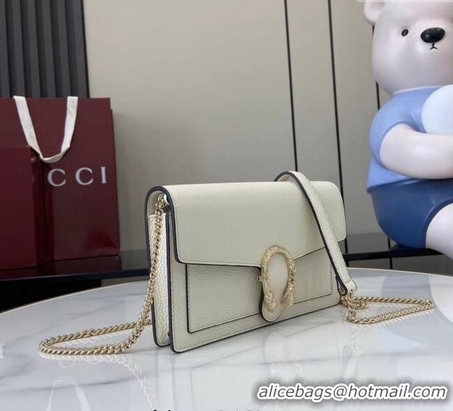 Good Taste Gucci Dionysus wallet on chain in grainy leather 837373 White 2025