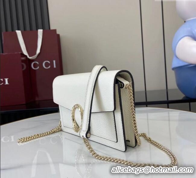 Good Taste Gucci Dionysus wallet on chain in grainy leather 837373 White 2025