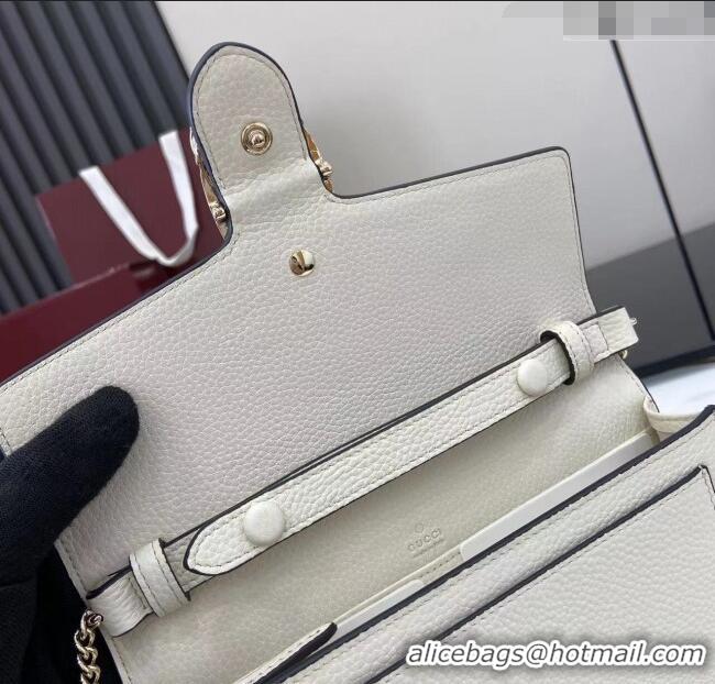 Good Taste Gucci Dionysus wallet on chain in grainy leather 837373 White 2025