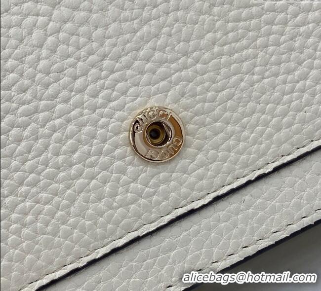 Good Taste Gucci Dionysus wallet on chain in grainy leather 837373 White 2025