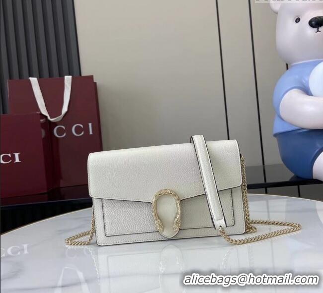 Good Taste Gucci Dionysus wallet on chain in grainy leather 837373 White 2025