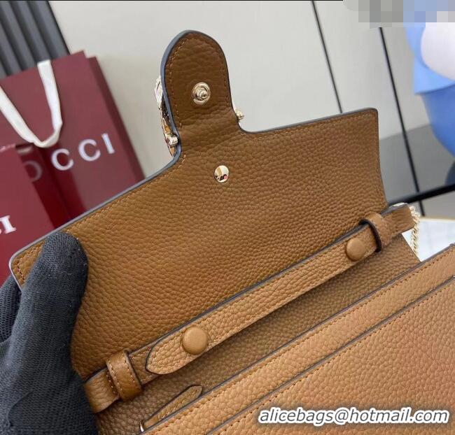 Famous Brand Gucci Dionysus wallet on chain in grainy leather 837373 Brown 2025