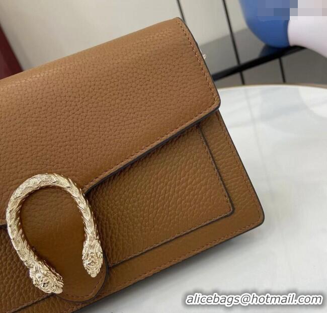 Famous Brand Gucci Dionysus wallet on chain in grainy leather 837373 Brown 2025