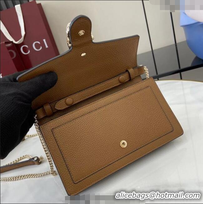 Famous Brand Gucci Dionysus wallet on chain in grainy leather 837373 Brown 2025