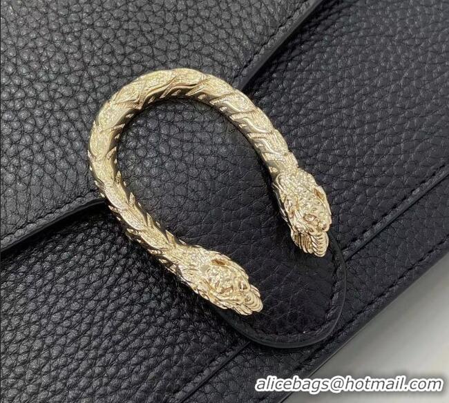Low Cost Gucci Dionysus wallet on chain in grainy leather 837373 Black 2025