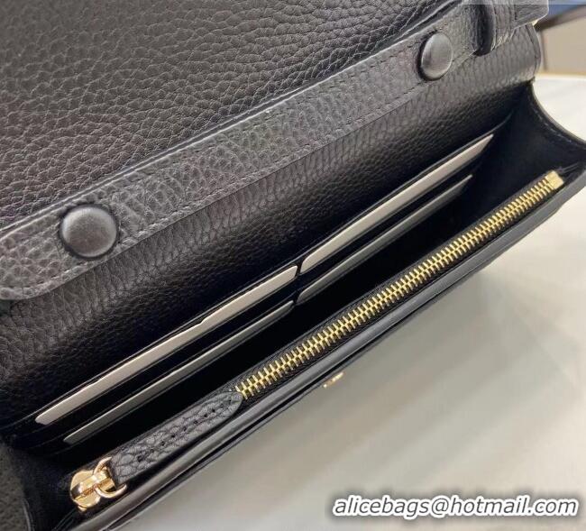 Low Cost Gucci Dionysus wallet on chain in grainy leather 837373 Black 2025