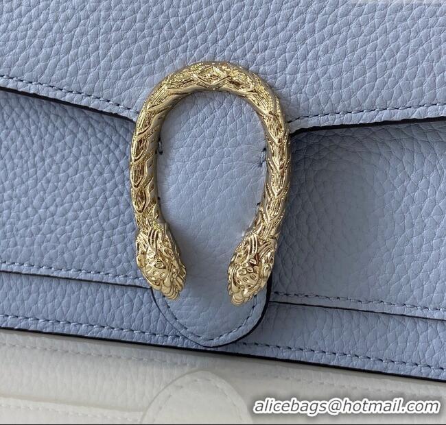 Luxury Cheap Gucci Dionysus wallet on chain in grainy leather 837373 Light Blue 2025