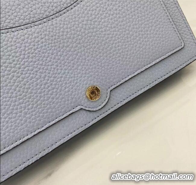 Luxury Cheap Gucci Dionysus wallet on chain in grainy leather 837373 Light Blue 2025