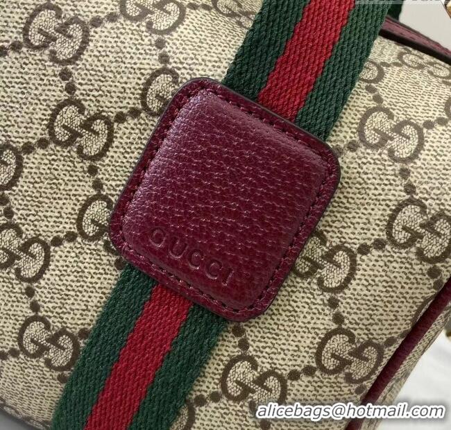 Good Product Gucci Mini GG Canvas handbag 859975 Beige/Red 2025