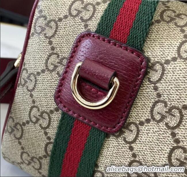Good Product Gucci Mini GG Canvas handbag 859975 Beige/Red 2025