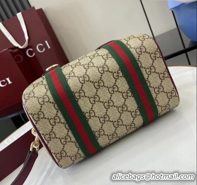 Good Product Gucci Mini GG Canvas handbag 859975 Beige/Red 2025