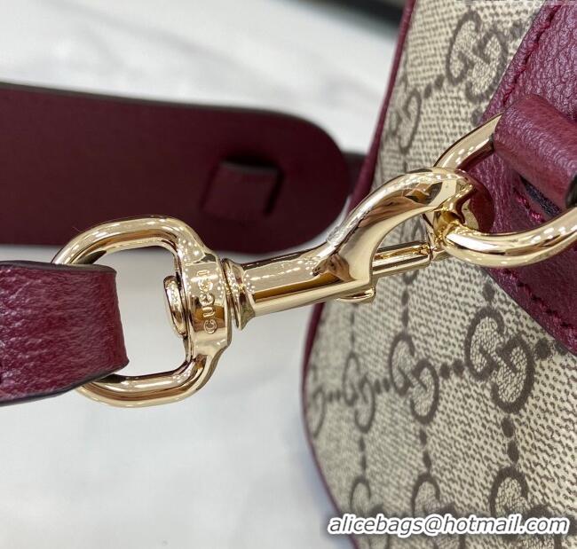 Good Product Gucci Mini GG Canvas handbag 859975 Beige/Red 2025