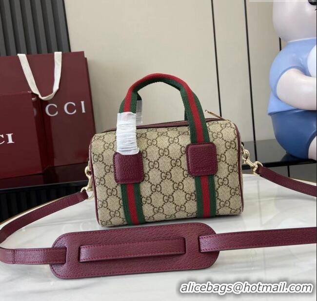 Good Product Gucci Mini GG Canvas handbag 859975 Beige/Red 2025