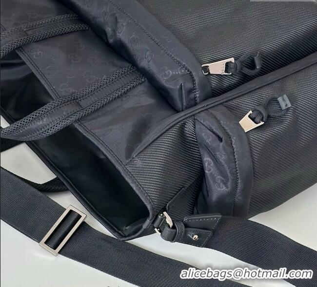 Buy Grade Gucci Mens Nexus GG Nylon large tote bag 818962 Black 2025
