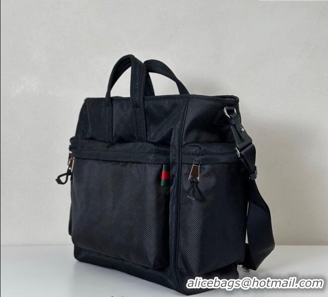 Buy Grade Gucci Mens Nexus GG Nylon large tote bag 818962 Black 2025