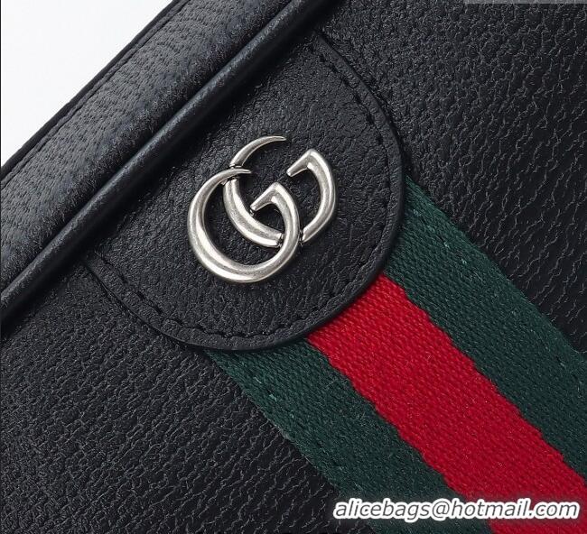 Best Quality Gucci Mens Ophidia Leather medium messenger crossbody bag 834468 Black 2025