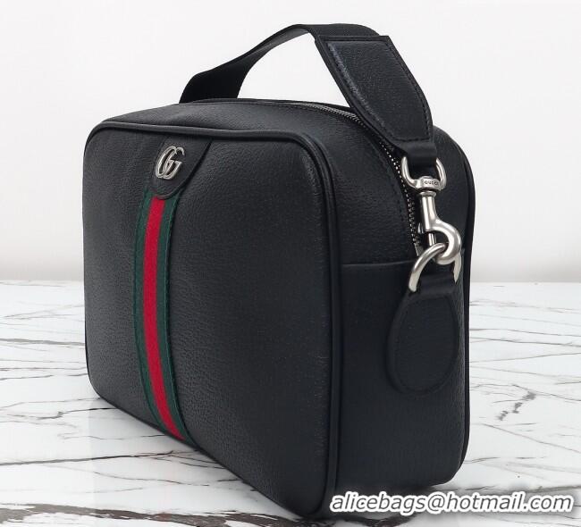 Best Quality Gucci Mens Ophidia Leather medium messenger crossbody bag 834468 Black 2025
