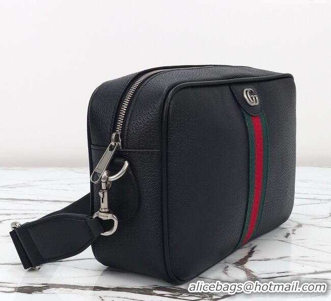 Best Quality Gucci Mens Ophidia Leather medium messenger crossbody bag 834468 Black 2025