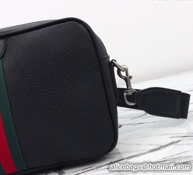 Best Quality Gucci Mens Ophidia Leather medium messenger crossbody bag 834468 Black 2025