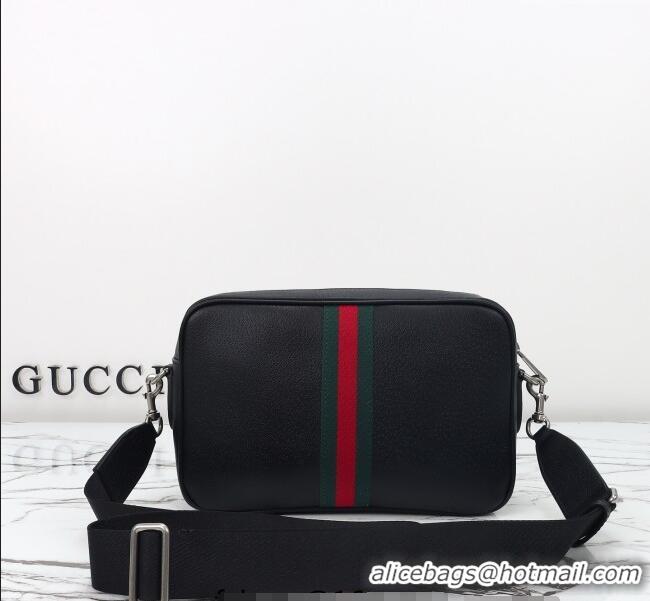 Best Quality Gucci Mens Ophidia Leather medium messenger crossbody bag 834468 Black 2025