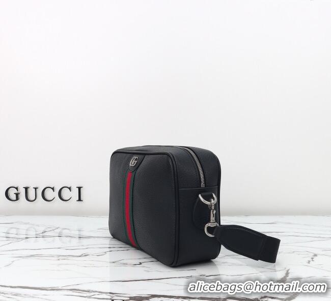 Best Quality Gucci Mens Ophidia Leather medium messenger crossbody bag 834468 Black 2025