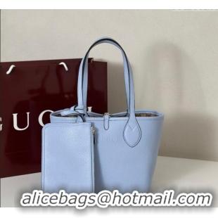 Famous Brand Gucci Totissima small reversible tote bag 839124 Light Blue 2025