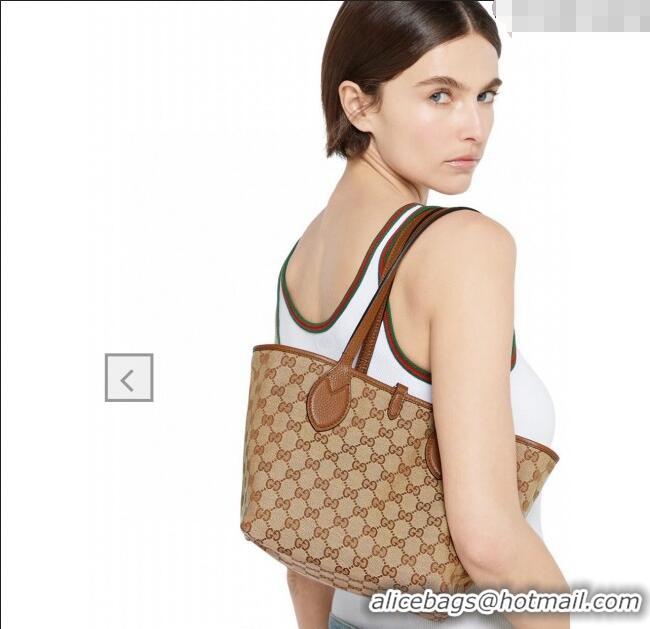 Famous Brand Gucci Totissima small reversible tote bag 839124 Light Blue 2025