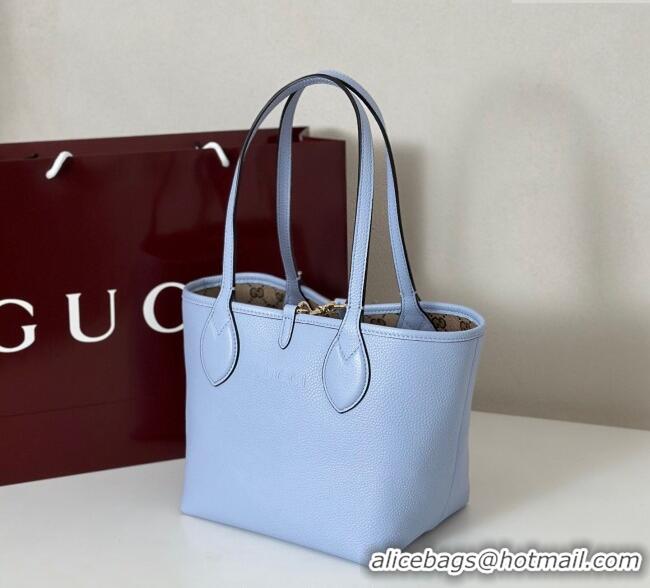 Famous Brand Gucci Totissima small reversible tote bag 839124 Light Blue 2025