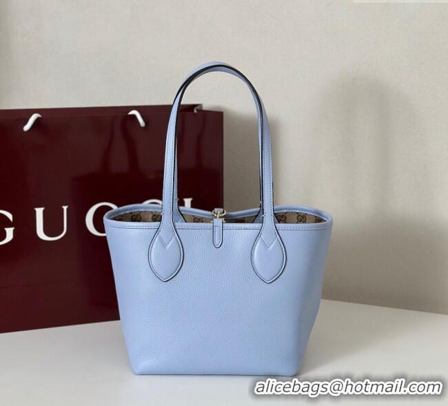 Famous Brand Gucci Totissima small reversible tote bag 839124 Light Blue 2025