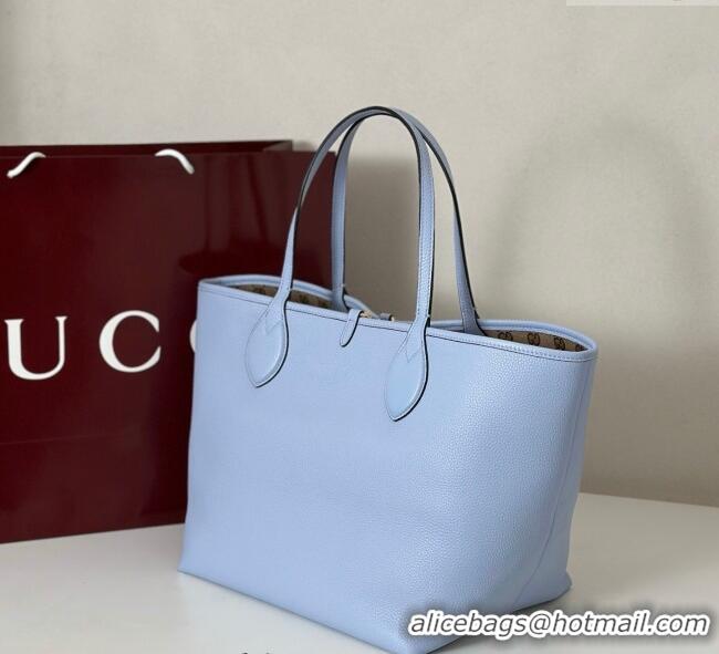 Top Grade Gucci Totissima Large reversible tote bag 839112 Light Blue 2025