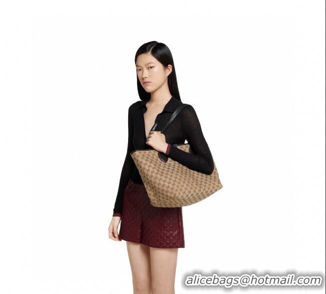 Top Grade Gucci Totissima Large reversible tote bag 839112 Light Blue 2025