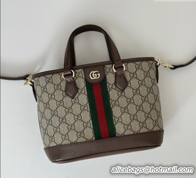 Top Quality Gucci Ophidia GG Canvas small tote bag 836848 Brown 2025