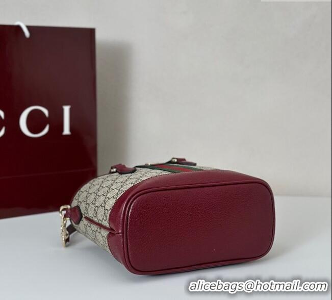 Low Cost Gucci Ophidia GG Canvas small tote bag 836848 Ancora Red 2025