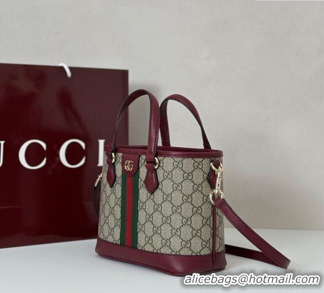 Low Cost Gucci Ophidia GG Canvas small tote bag 836848 Ancora Red 2025
