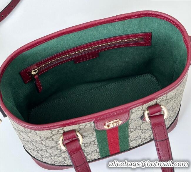 Low Cost Gucci Ophidia GG Canvas small tote bag 836848 Ancora Red 2025