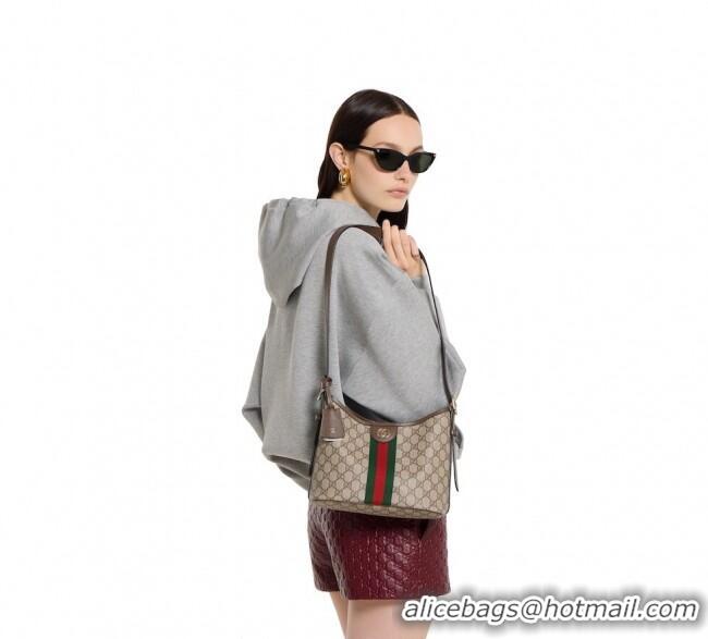 Promotional Gucci Ophidia GG Canvas small shoulder bag 836872 Brown 2025