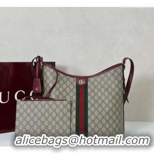 Promotional Gucci Ophidia GG Canvas large shoulder bag 836871 Ancora Red 2025