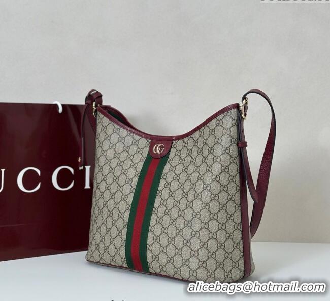 Promotional Gucci Ophidia GG Canvas large shoulder bag 836871 Ancora Red 2025