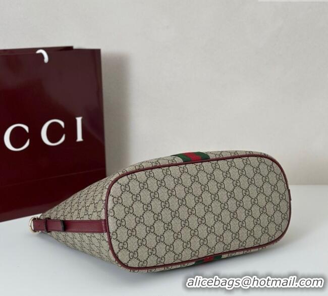 Promotional Gucci Ophidia GG Canvas large shoulder bag 836871 Ancora Red 2025
