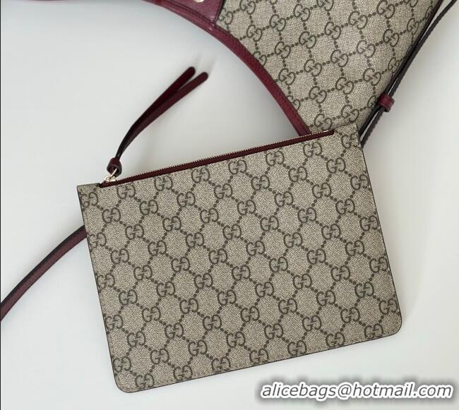 Promotional Gucci Ophidia GG Canvas large shoulder bag 836871 Ancora Red 2025