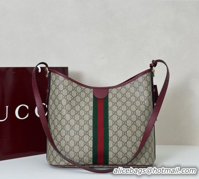 Promotional Gucci Ophidia GG Canvas large shoulder bag 836871 Ancora Red 2025