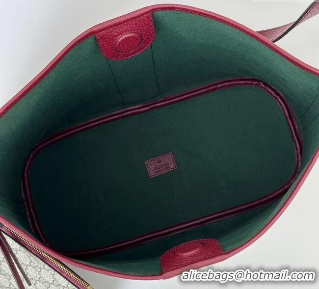 Promotional Gucci Ophidia GG Canvas large shoulder bag 836871 Ancora Red 2025