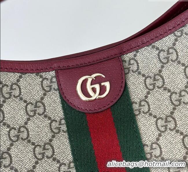 Promotional Gucci Ophidia GG Canvas large shoulder bag 836871 Ancora Red 2025