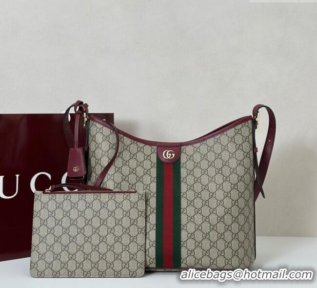 Promotional Gucci Ophidia GG Canvas large shoulder bag 836871 Ancora Red 2025